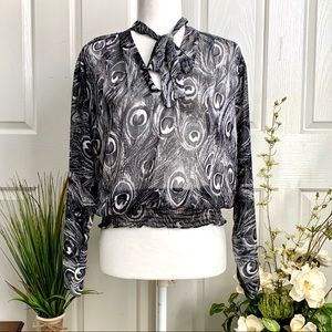 MICHAEL KORS Black and White blouse.